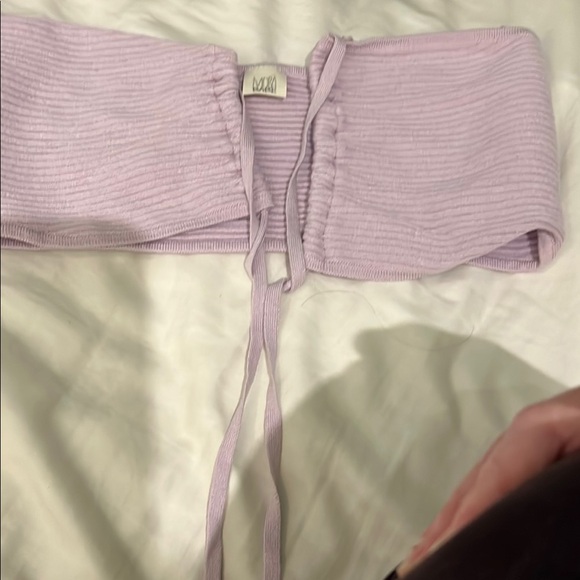Lavender Ribbed Tube Top - Picture 3 of 3